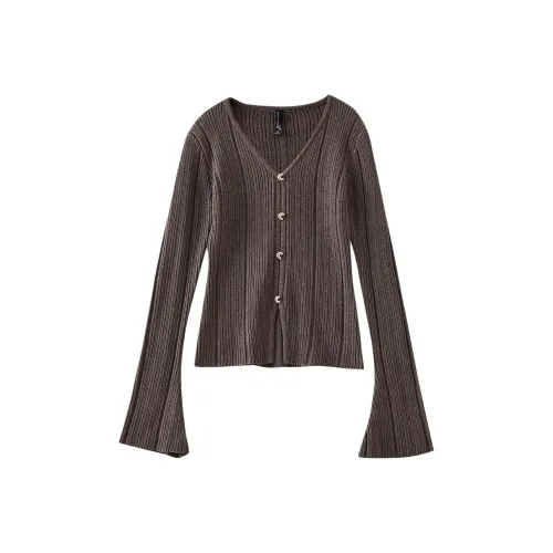 OUNIXUE Тауповый Женский Трикотаж