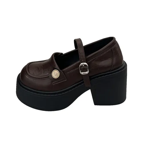 KLJK Грубый каблук Туфли Мэри Джейн Женские