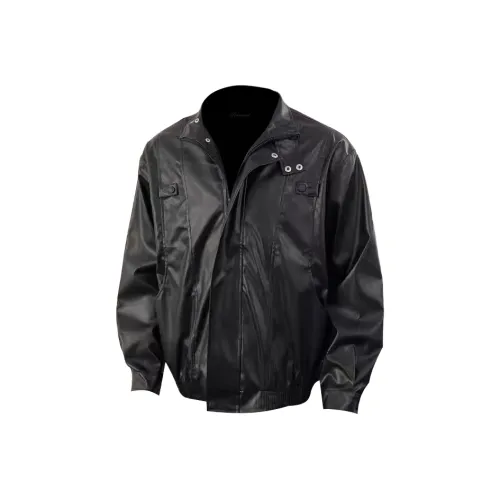 YIWANSHIDUO Кожа Куртка Унисекс