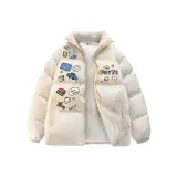 Белый хлопковый пуховик