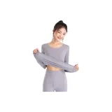 100% хлопок, антибактериальный, регулирование постоянной температуры, термический [светло-серый фиолетовый] комплект