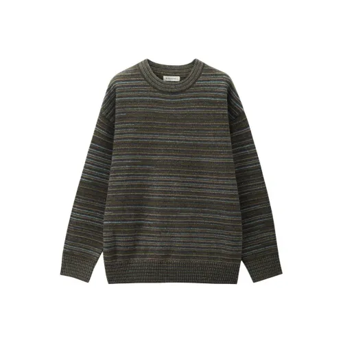 Giordano 05 Оливково-зеленый Полосы Мужской Трикотаж