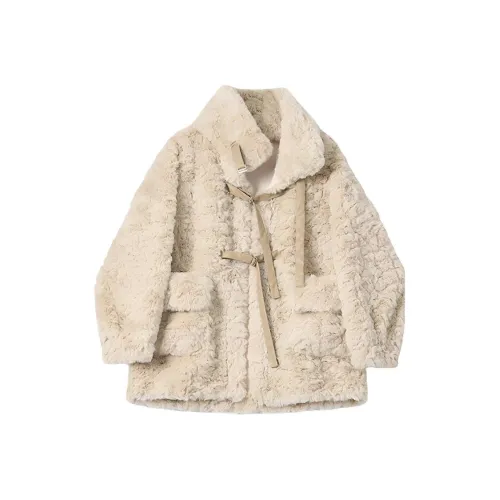 CHARM GLOW Экрю Женские Меховые изделия