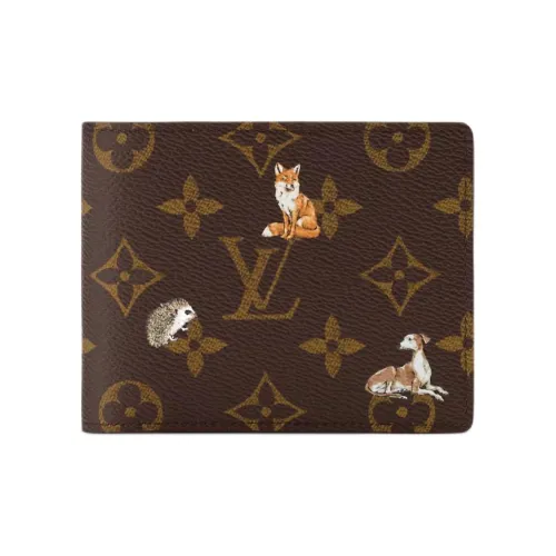 LOUIS VUITTON Multiple Monogram Forest Coated Canvas Wallet Men's Brown