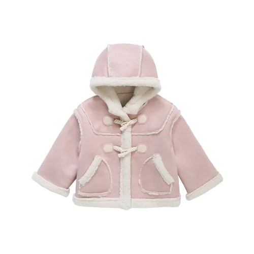 RHOBESAM Little Demon С капюшоном утеплённая куртка из дубленки розовая для дошкольников