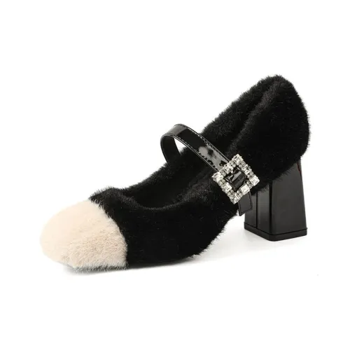 Lan Miao Грубый каблук Высокие каблуки Женские