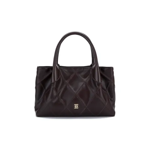 ELLE Корова Кожа Сумка Стандартная Женская Темно-Коричневый Черный