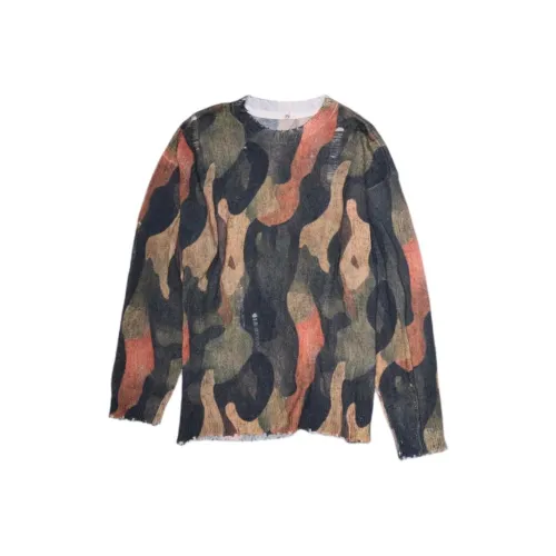 R13 Темно-зеленый камуфляж женские кашемировые свитеры