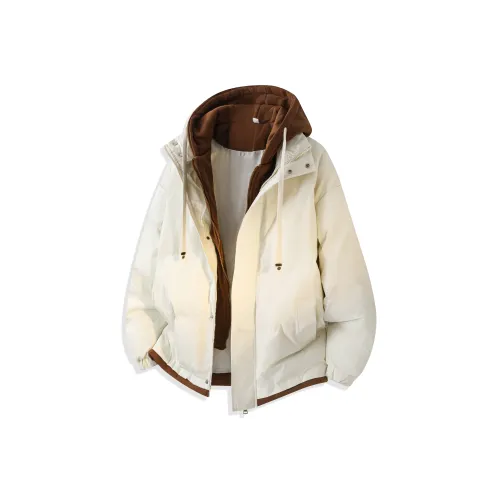 Fan Somi Цветовой блок Пуховая куртка Пара Унисекс