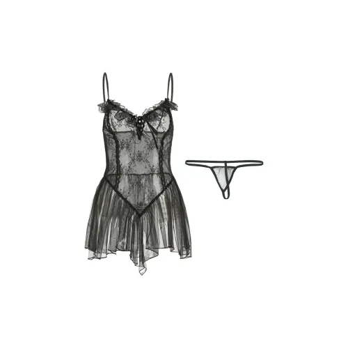 MOOLMEYNO Черные Женские Ночные сорочки