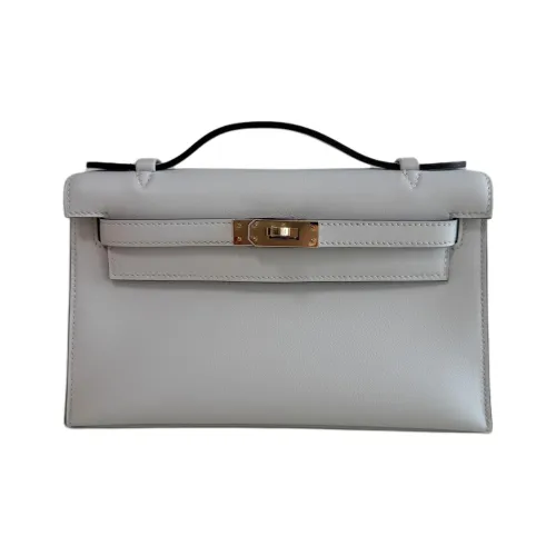 HERMES Mini Kelly Generation 1 Swift Кожа Сумка Мини Женская Платиновый Серый
