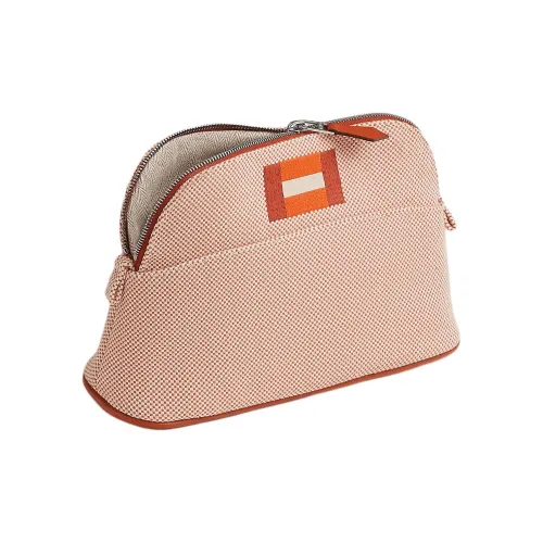 HERMES Хлопок Путешествие Сумка для хранения Мини Женская Апельсин