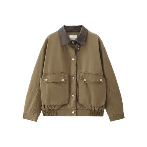 Giordano 08 Оливковый коричневый Женские Куртки