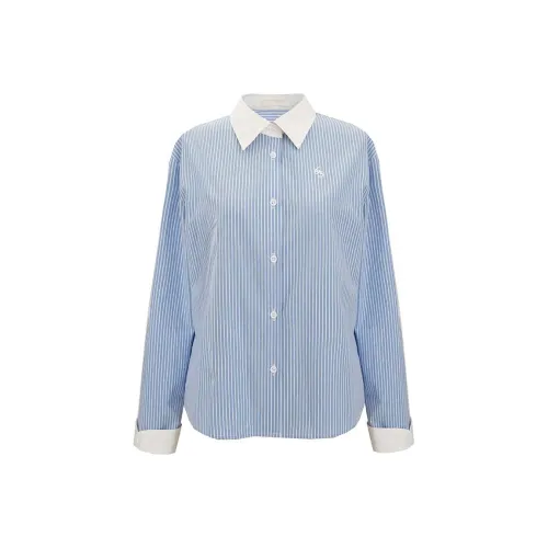 BLUSHWHITE Светло-синий с полосами в наличии женские рубашки