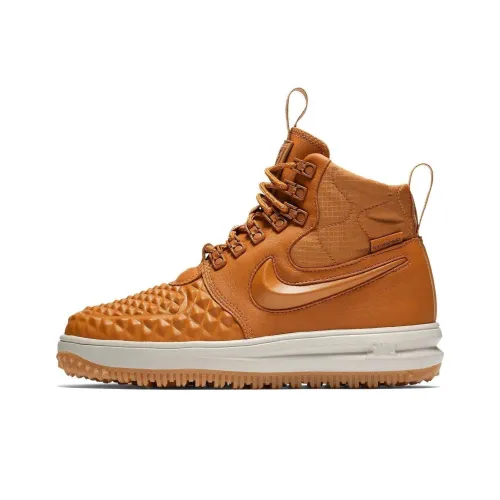 Nike Lunar Force 1 Duckboot Амортизация Износостойкий MID Топ Скейтбординг Кроссовки Женские Умбра