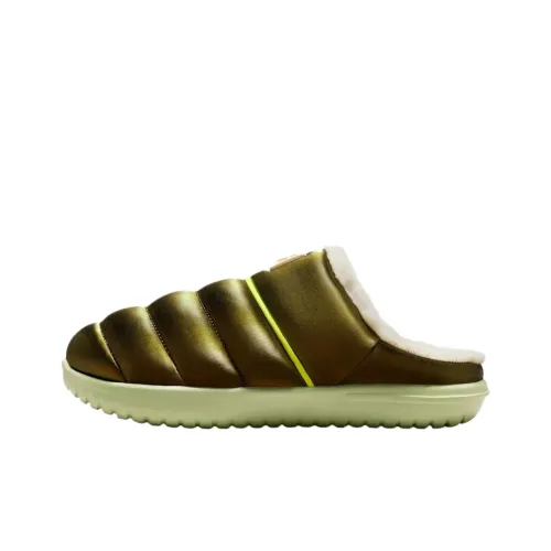 Nike Burrow SE Нет Особенный Эффект Домашние тапочки Женские Оливково-зеленый