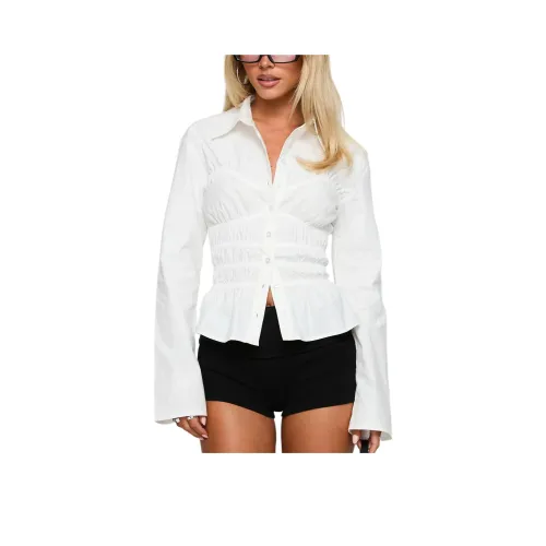 PRINCESS POLLY Liesel Shirred LONG SLEEVE TOP Рубашка Женские