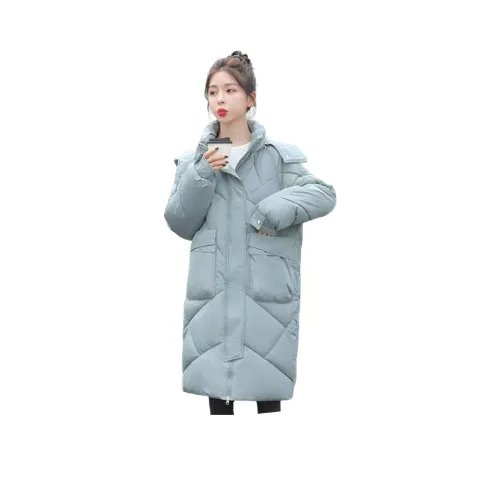 OURUOKE Горохово-зеленый Женские пуховики