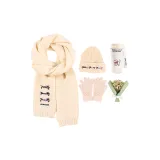 Шарф + Вязаная шапка + Перчатка + Кофейная чашка + Букет + Коробка