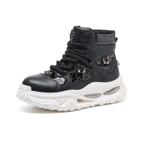 HUNU Высота Увеличивающая Противоскользящая Высокая Повседневная Обувь Мужская Черная