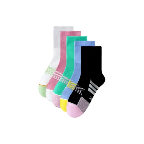 Reebok [5 пар] Смешанные цвета Женские носки MID до икры