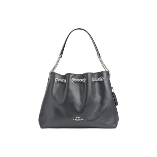 COACH Сумка из коровьей кожи сумка через плечо большая женская черная