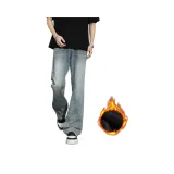 Винтажный синий с флисовой подкладкой