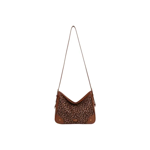 AUNG ПУ (полиуретан) Сумка Стандартная Леопардовый принт Черный Кофейный Коричневый