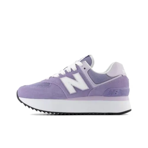New Balance NB 574+ Дышащие Низкие Кроссовки для Бега Женские Фиолетовые