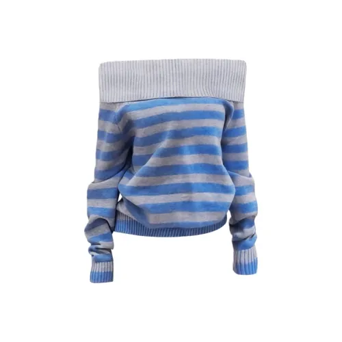 POPO.INFO Синий Mist Серый Женский Трикотаж