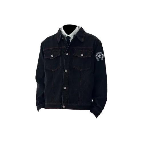 YICHEN Черный [Съемный Hoof Нарукавная повязка] Унисекс Джинсовые куртки