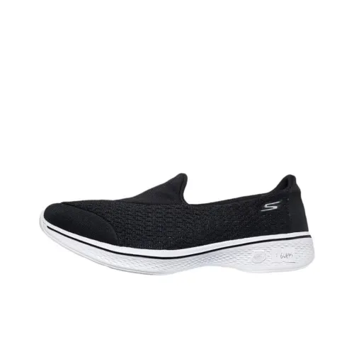 Skechers Go Walk 4 Дышащая Поддерживающая Обувь для Ходьбы Женская Черная