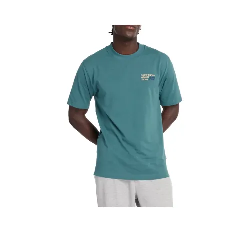 New Balance Ель Ярко-зеленый Мужская T-рубашка