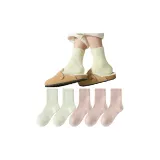 [5 пар шерстяных носков] 2 заварных, 3 розовых