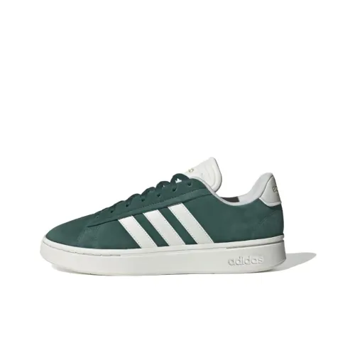 Adidas GRAND COURT ALPHA Противоскользящий устойчивый к истиранию Низкий топ Casual Унисекс Зеленый Белый
