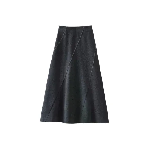 OUNIXUE Повседневный Длинный Юбка Женские