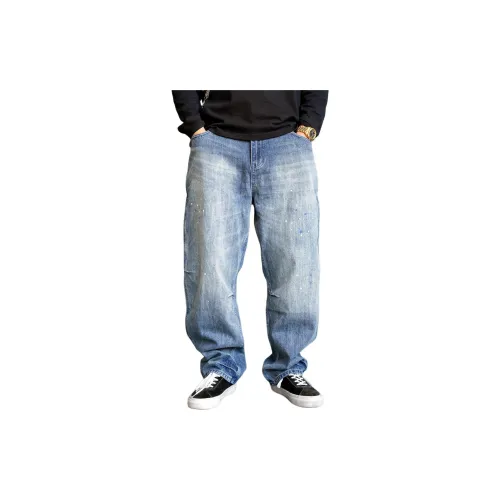 ZHANDASHUAI Blue Men's Jeans ZHANDASHUAI Синий Мужской Джинсы