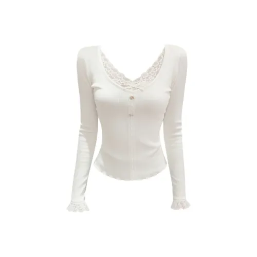 YGPRW Белый Женские T-рубашки