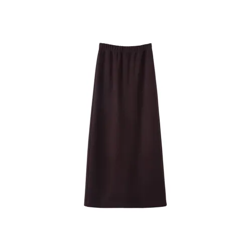 Late White Повседневный Длинный Юбка Женские