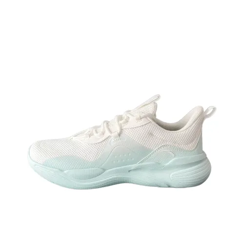 Anta Low Топ Беговые кроссовки Женские Папирус Белый Ледяной Кристалл Зеленый