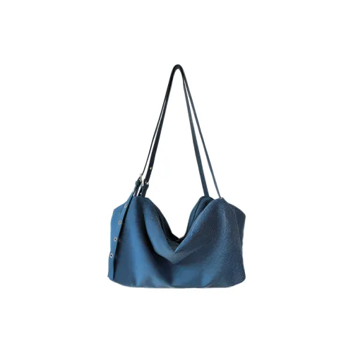 HE BAO BAO Деним Сумка-тоут Сумка через плечо Женская Темно-синий Светло-синий