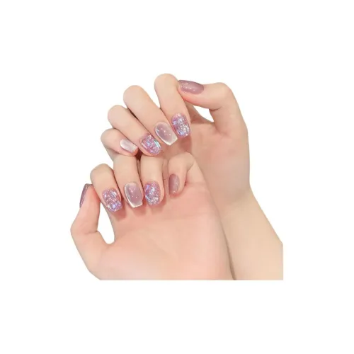 T Z Таро паста боба Кошачий глаз Flashing False Nail Квадрат And Круглый Миндаль LADDER Фиолетовый Смешанный Jump Цвет Блестки