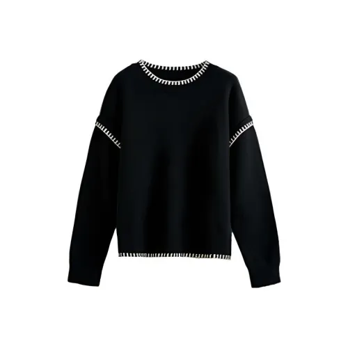 SLLSKY Черные Женские Свитера