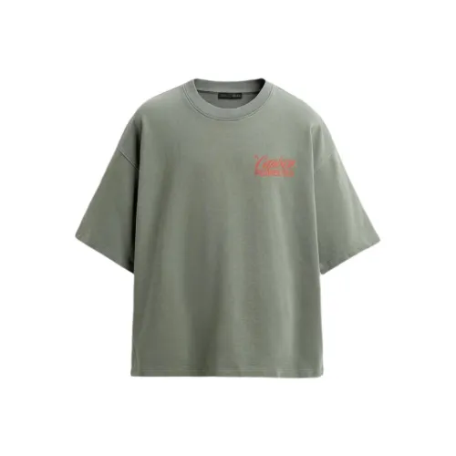 ZARA Collaboration Выстиранный Зеленый Мужской Свитшот