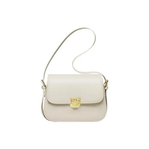 15 MINS Коровья кожа Одно плечо Сумка Маленькая Женская Кофе Экрю