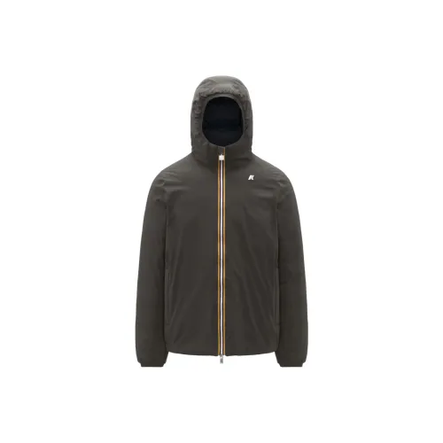 K WAY Черный Оливковый Темно-Синий Мужской Пуховик