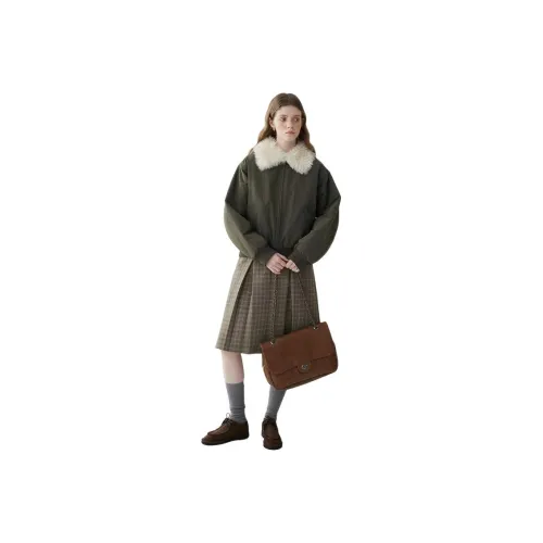 COHX Оливково-зеленый Унисекс Пуховики