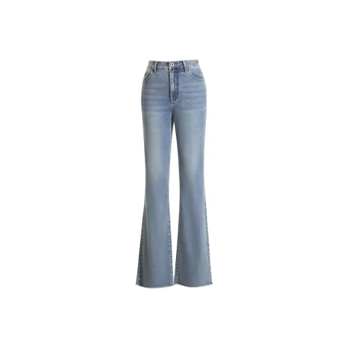 FABRIQUE Washed Light Blue Cow Women's Jeans FABRIQUE Промытый Светло-Синий Корова Женские Джинсы