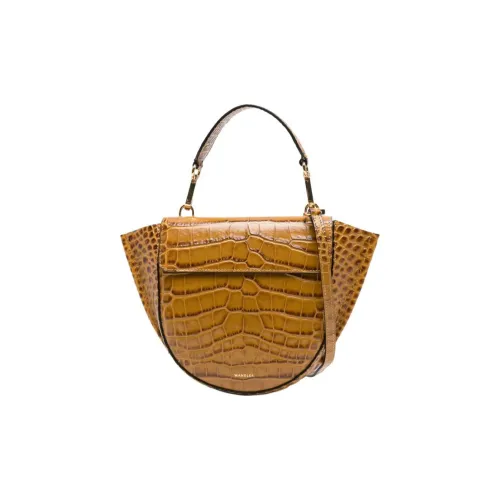 Wandler Кожа Через плечо Сумка Мини Женская Желто-Коричневая