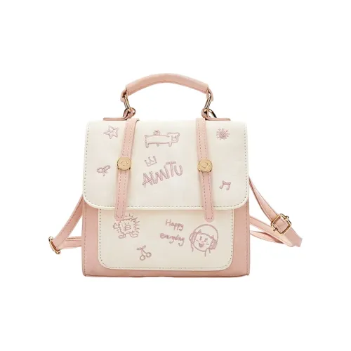 Juju Jimmy ПУ (полиуретан) Рюкзак Стандартный Women's White Pink Frost Silver